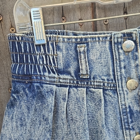 North West Blue Company Vintage 80s Acid Wash Western Denim Prairie Skirt Size 6 - Picture 6 of 9